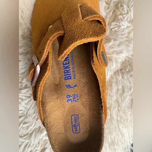 NWT Authentic Birkenstock Boston Suede Soft Footbed Clog in Mink - Picture 15 of 16